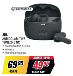 Trony JBL Auricolari TWS Tune 245 NC offerta