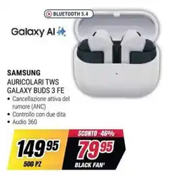 Trony Samsung Auricolari TWS Galaxy Buds 3 FE offerta