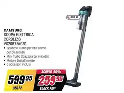 Trony Samsung scopa elettrica cordless offerta
