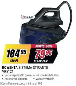 Trony Rowenta sistema stirante offerta