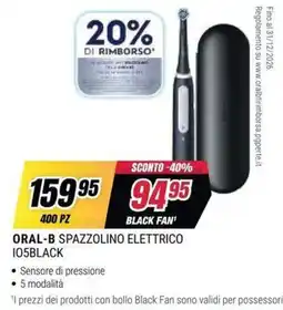 Trony Oral-B spazzolino elettrico IO5black offerta