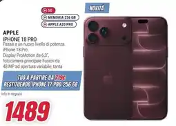 Trony Apple iPhone 18 Pro offerta