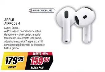 Trony Apple AirPods 4 offerta