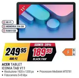 Trony Acer Tablet Iconia Tab V11 offerta