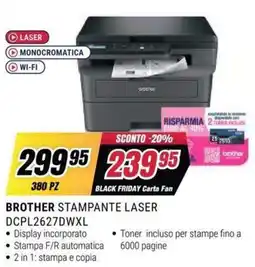 Trony Brother stampante laser DCPL2627DWXL offerta