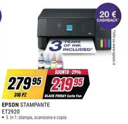 Trony Epson stampante ET2920 offerta