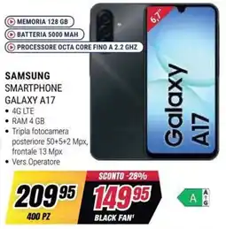 Trony Samsung Smartphone Galaxy A17 offerta