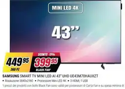 Trony Samsung Smart TV Mini LED AI 43" UHD offerta