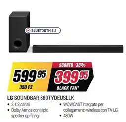 Trony LG Soundbar S80TYDEUSLLK offerta