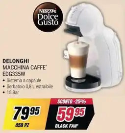 Trony Delonghi macchina caffè EDG335W offerta