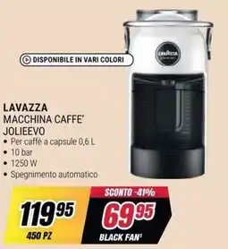 Trony Lavazza macchina caffè Jolie Evo offerta