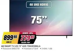 Trony LG SMART TV LED 75" UHD offerta