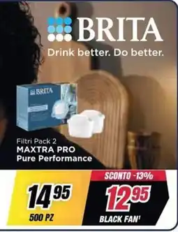 Trony Brita filtri pack 2 maxtra pro pure performance offerta