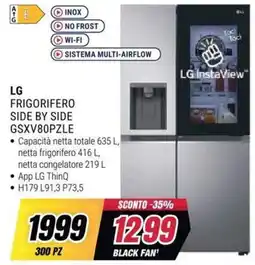 Trony LG frigorifero side by side offerta