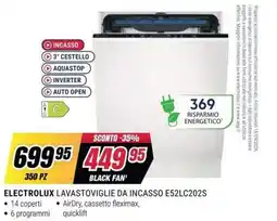 Trony Electrolux lavastoviglie da incasso E52LC202S offerta