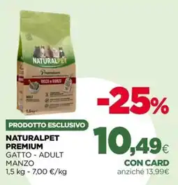 L´Isola dei Tesori Naturalpet Premium Gatto - Adult Manzo offerta