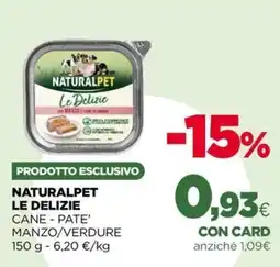 L´Isola dei Tesori Naturalpet Le Delizie Cane Pate' Manzo/Verdure offerta
