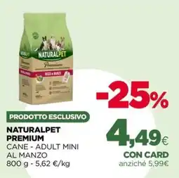 L´Isola dei Tesori Naturalpet premium cane adult mini al manzo offerta