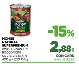 L´Isola dei Tesori Monge Natural Superpremium BWild Grain Free Bocconcini offerta