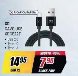 Trony XD cavo usb offerta