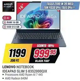 Trony Lenovo Notebook Ideapad Slim 5 offerta