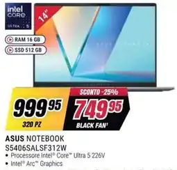 Trony ASUS NOTEBOOK S5406SALSF312W offerta