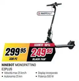 Trony Ninebot monopattino E2PLUS offerta