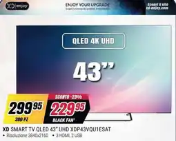 Trony XD SMART TV QLED 43" UHD offerta