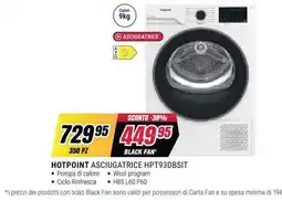 Trony Hotpoint asciugatrice HPT93DBSIT offerta