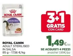 L´Isola dei Tesori Royal Canin adult sterilised in salsa offerta