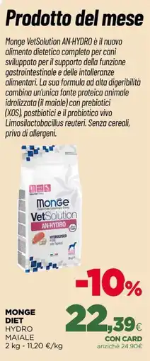L´Isola dei Tesori Monge VetSolution AN-HYDRO offerta