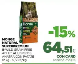 L´Isola dei Tesori Monge Natural Superpremium B-Wild Grain Free offerta