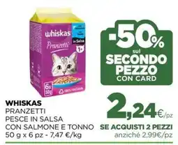 L´Isola dei Tesori Whiskas Pranzetti Pesce in Salsa offerta