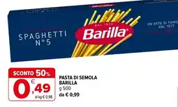 Iperal Pasta di semola Barilla offerta