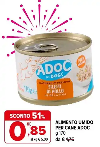 Alimento umido per cane Adoc