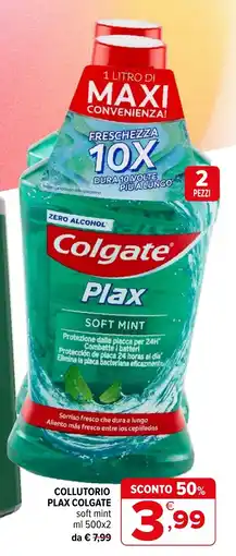 Iperal Collutorio Plax Colgate soft mint offerta