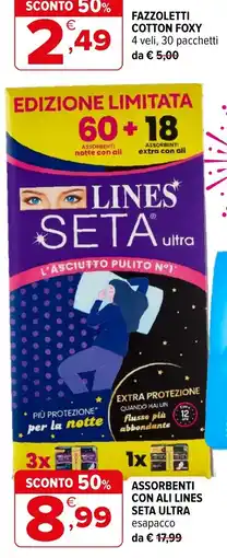 Iperal Assorbenti con ali Lines Seta Ultra offerta