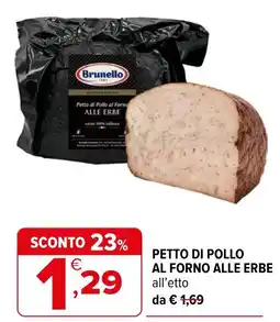 Iperal Brunello petto di pollo al forno alle erbe offerta