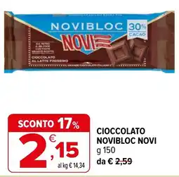 Iperal Cioccolato Novibloc Novi offerta
