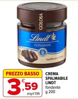 Iperal Crema spalmabile Lindt fondente offerta