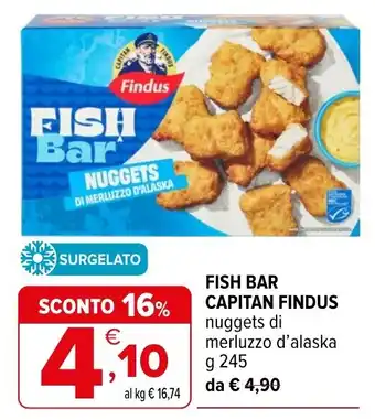 Fish bar capitan findus nuggets di merluzzo d'alaska