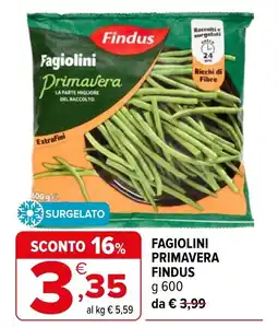 Iperal Fagiolini Primavera Findus offerta