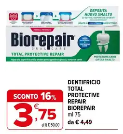 Iperal Dentifricio total protective repair biorepair offerta
