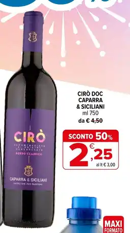 Iperal Cirò Caparra & Siciliani offerta