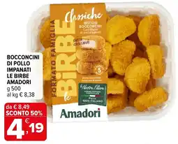 Iperal Bocconcini di pollo impanati Le Birbe Amadori offerta