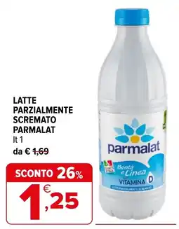 Iperal Latte parzialmente scremato Parmalat offerta