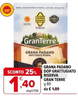 Iperal Grana Padano Grattugiato Riserva Gran Terre offerta