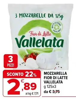 Iperal Mozzarella fior di latte vallelata offerta