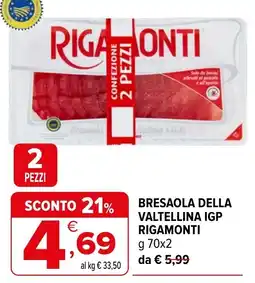 Iperal Bresaola della Valtellina IGP Rigamonti offerta