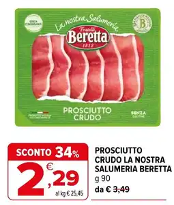 Iperal Prosciutto crudo La nostra salumeria Beretta offerta